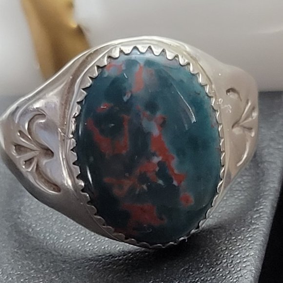 Amazing Jasper Navajo Ring made by Andrew Laahte